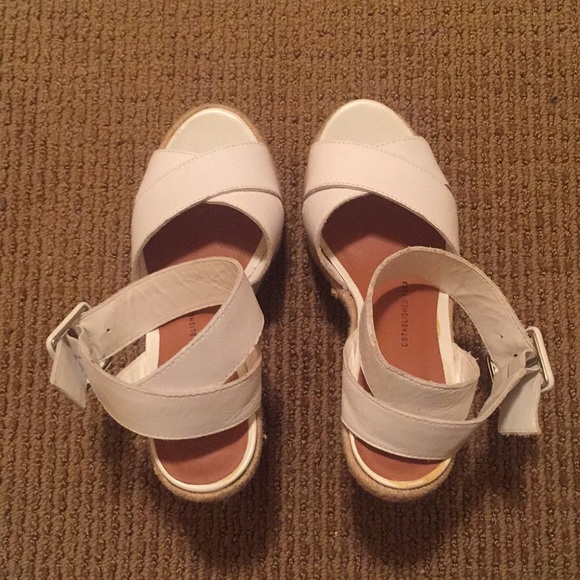 white strappy espadrilles